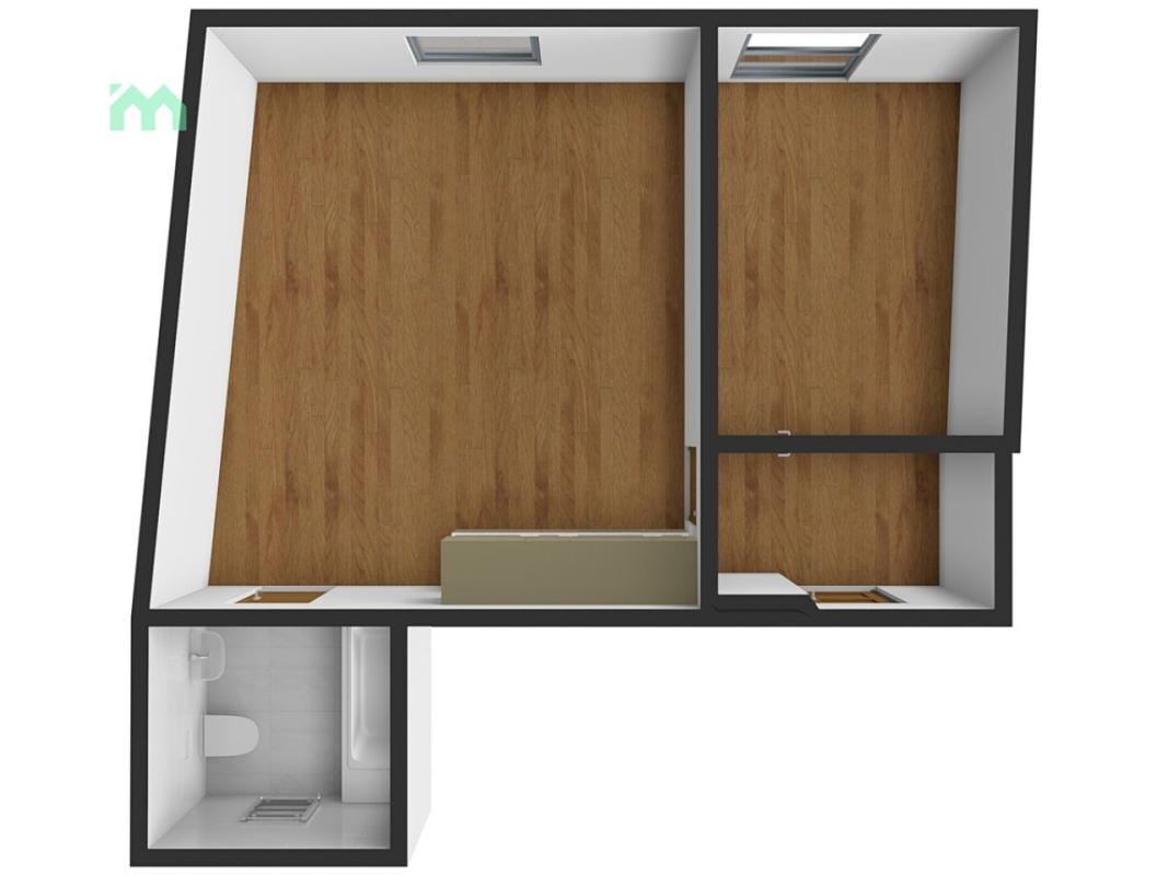 Pronájem bytu 2+kk 41 m² — fotografie 3