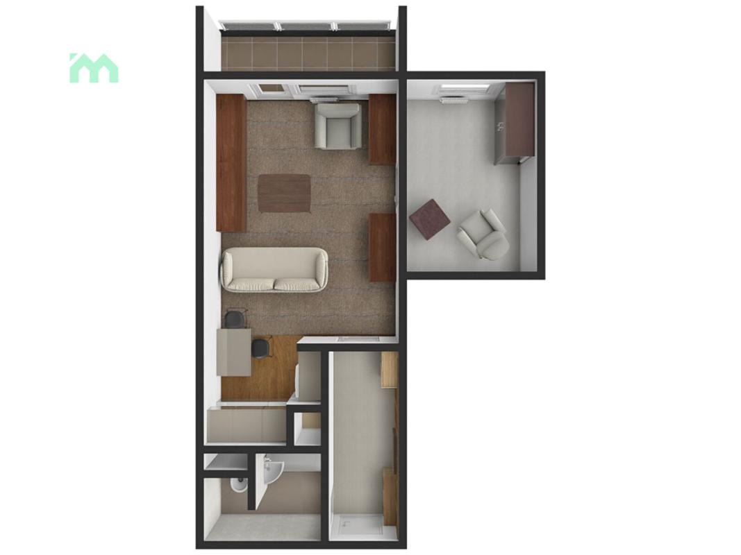 Pronájem bytu 1+1 36 m² — fotografie 25